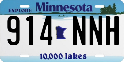 MN license plate 914NNH