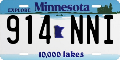 MN license plate 914NNI