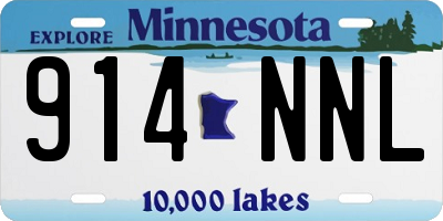 MN license plate 914NNL