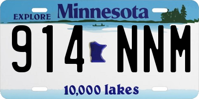 MN license plate 914NNM
