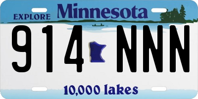 MN license plate 914NNN