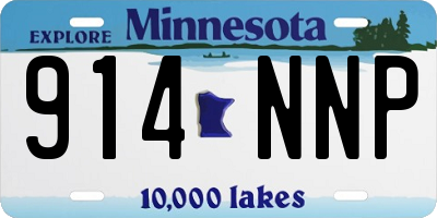 MN license plate 914NNP
