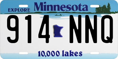 MN license plate 914NNQ