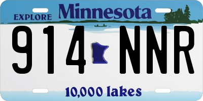 MN license plate 914NNR