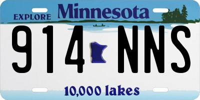 MN license plate 914NNS