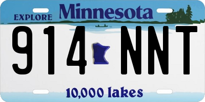 MN license plate 914NNT