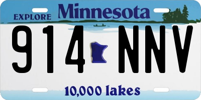 MN license plate 914NNV