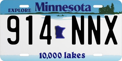 MN license plate 914NNX