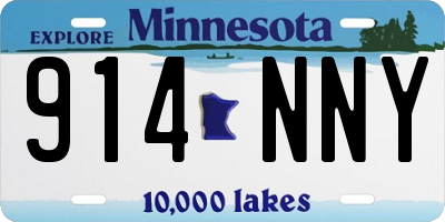 MN license plate 914NNY