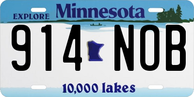 MN license plate 914NOB