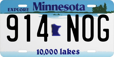 MN license plate 914NOG