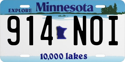 MN license plate 914NOI