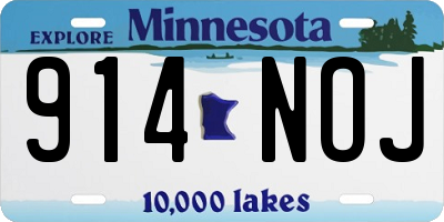 MN license plate 914NOJ