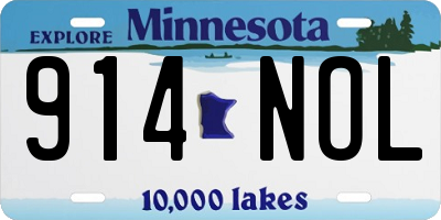 MN license plate 914NOL