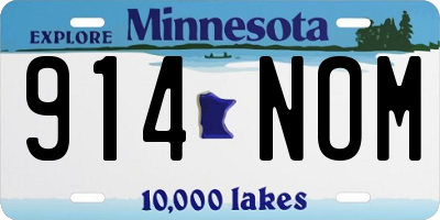 MN license plate 914NOM
