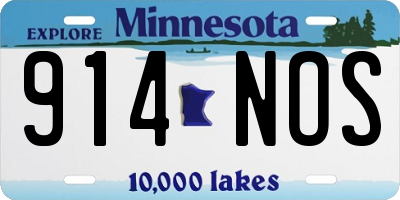 MN license plate 914NOS
