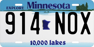 MN license plate 914NOX