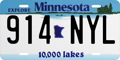 MN license plate 914NYL