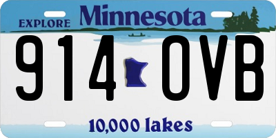 MN license plate 914OVB