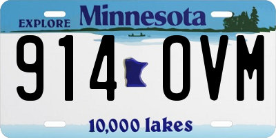 MN license plate 914OVM