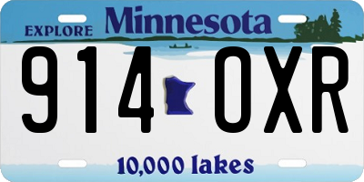 MN license plate 914OXR