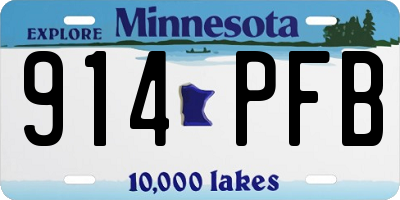 MN license plate 914PFB