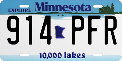 MN license plate 914PFR