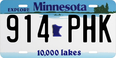 MN license plate 914PHK