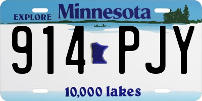 MN license plate 914PJY