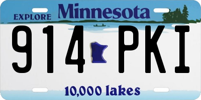 MN license plate 914PKI
