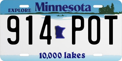 MN license plate 914POT