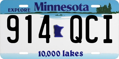 MN license plate 914QCI