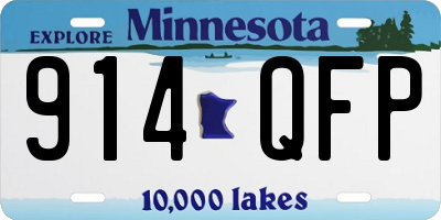 MN license plate 914QFP