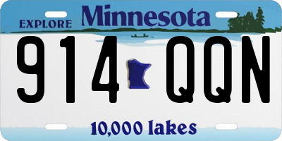 MN license plate 914QQN