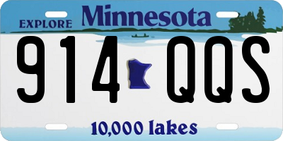 MN license plate 914QQS