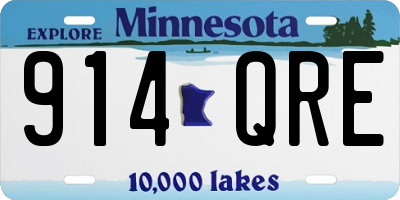 MN license plate 914QRE