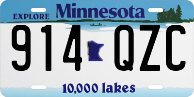 MN license plate 914QZC