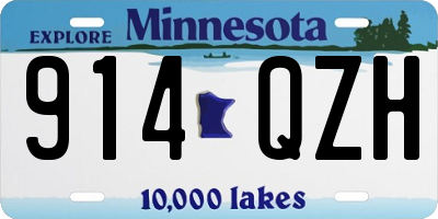 MN license plate 914QZH