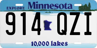 MN license plate 914QZI