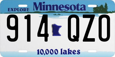 MN license plate 914QZO