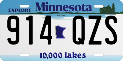 MN license plate 914QZS