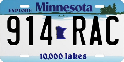 MN license plate 914RAC