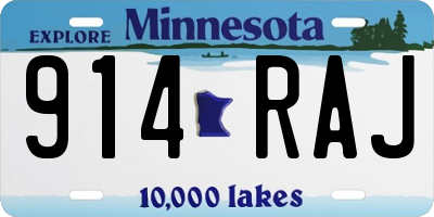 MN license plate 914RAJ