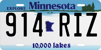 MN license plate 914RIZ