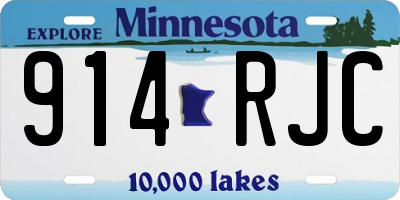 MN license plate 914RJC