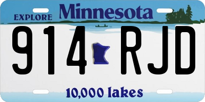 MN license plate 914RJD