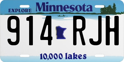 MN license plate 914RJH
