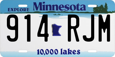 MN license plate 914RJM