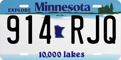 MN license plate 914RJQ