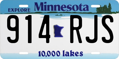 MN license plate 914RJS